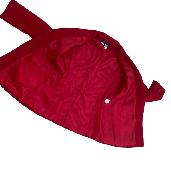 Vintage Norton McNaughton red 100% wool blazer jacket lined notched collar 10p - Picture 12 of 16